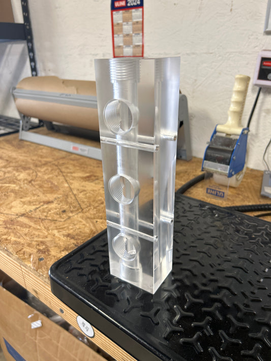 Crystal Clear Acrylic Soft Wash Mixing Manifold 3 Port & 4 Port
