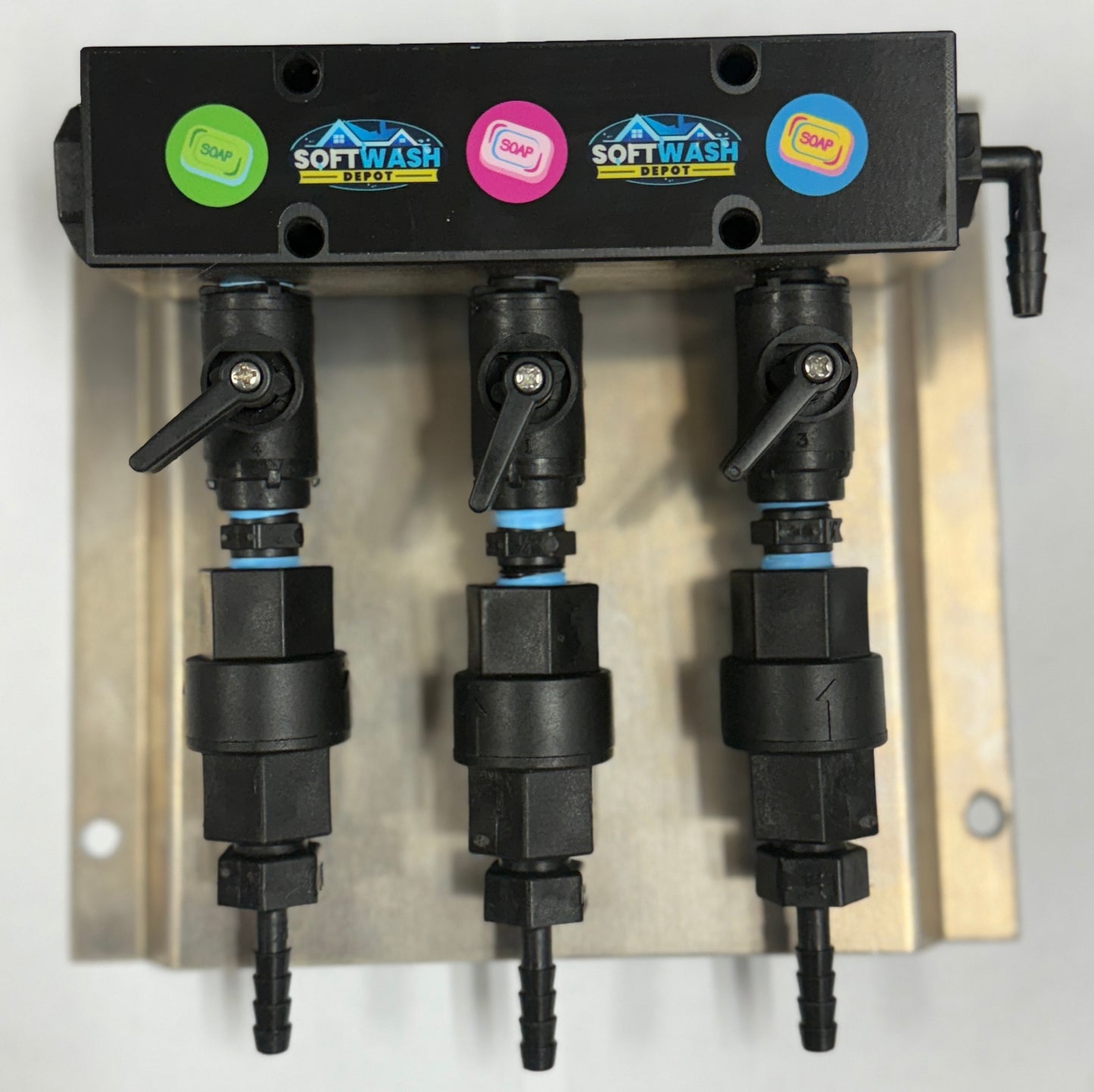 Downstream 2 & 3 Port Black Manifold