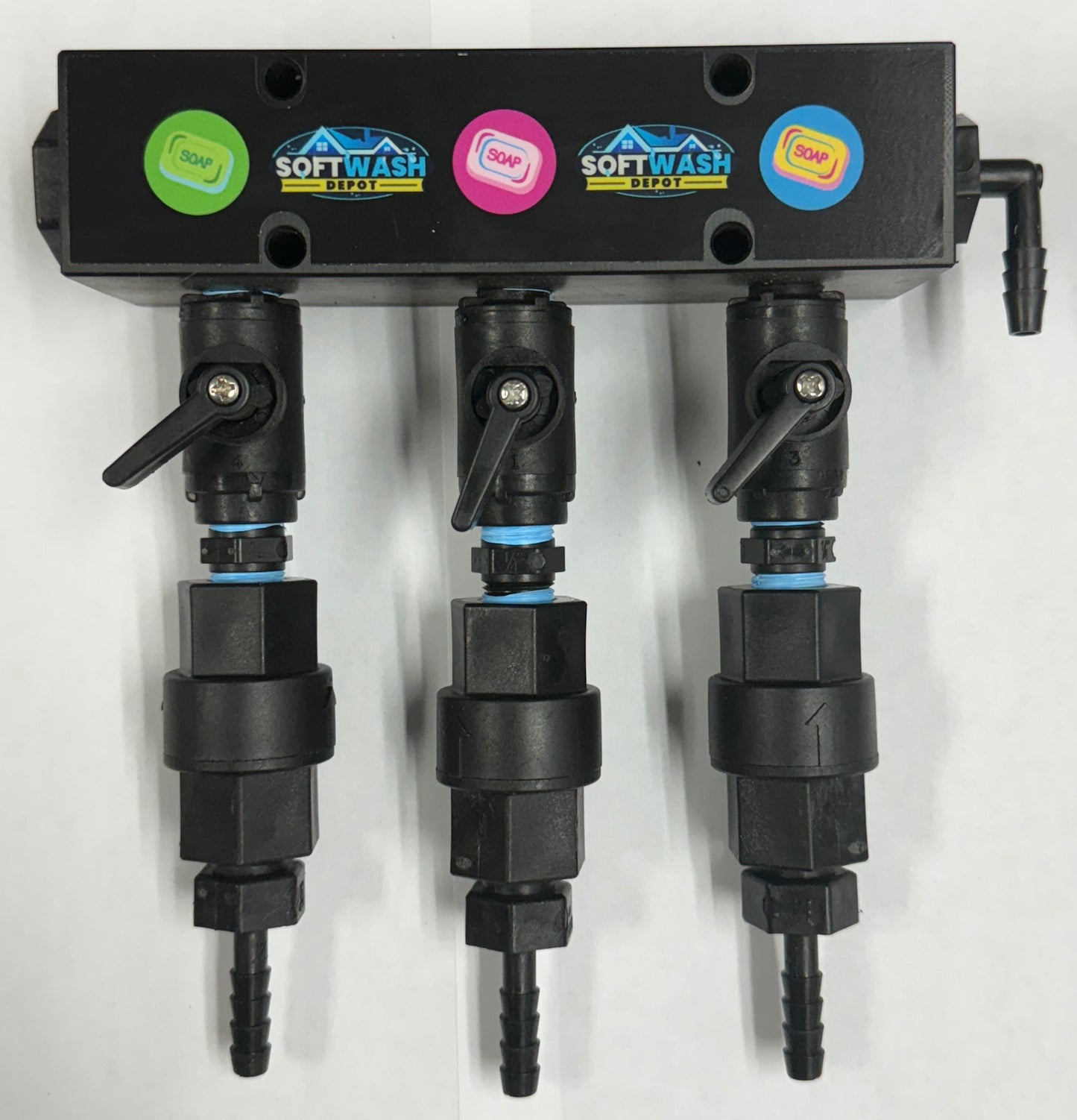 Downstream 2 & 3 Port Black Manifold