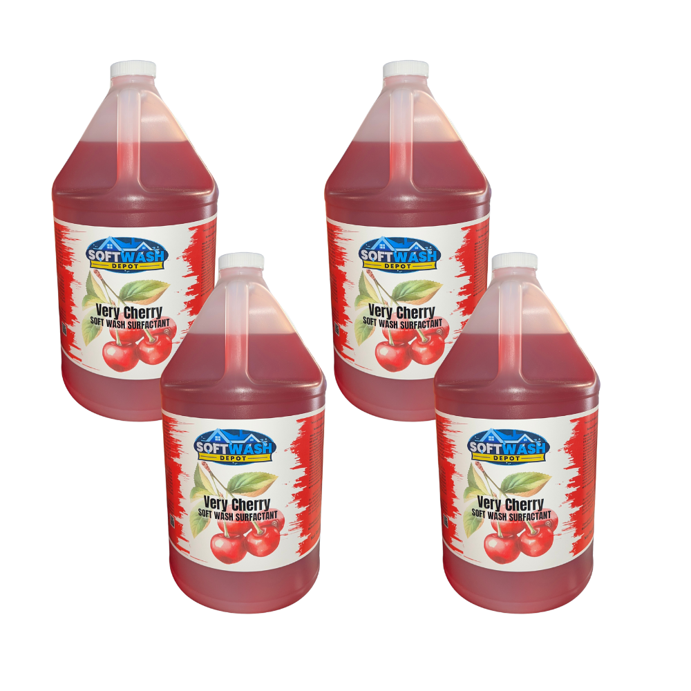 SWD Cherry Scented Soft Wash & Pressure Washing Surfactant Case (4 Gallons)