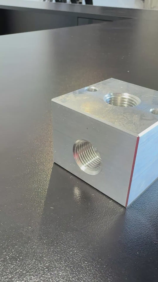 3-Way Aluminum 3/8" Unloader/Bypass Block