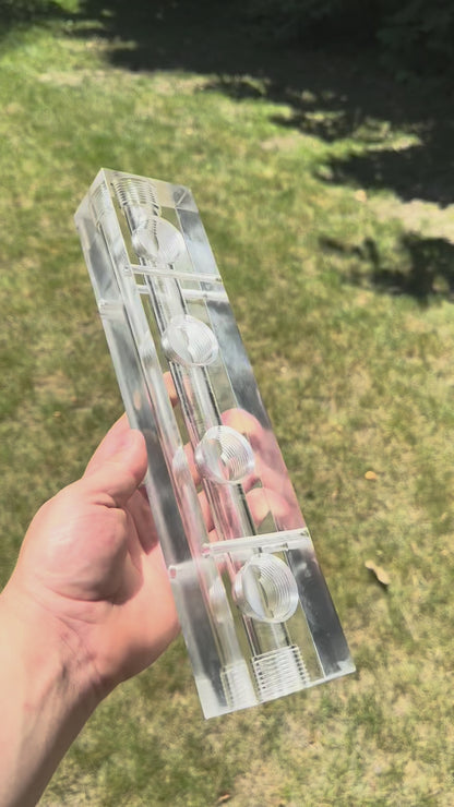 Crystal Clear Acrylic Soft Wash Mixing Manifold 3 Port & 4 Port